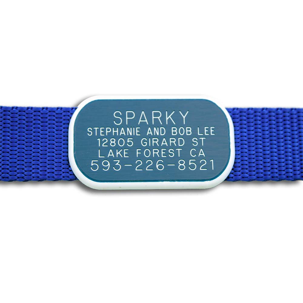 Plastic Collar Tag - Rectangle, - Lucky Pet